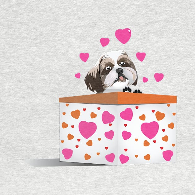 Puppy Shih Tzu Valentine by Kanom-Tom